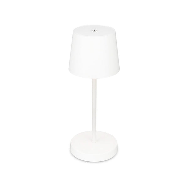 Lampe à poser d'extérieur LED rechargeable Piha, blanc, Ø 10,5 cm, IP44
