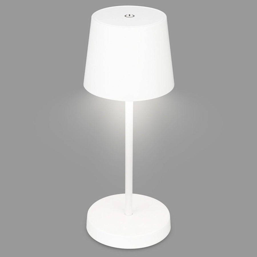 Lampe à poser d'extérieur LED rechargeable Piha, blanc, Ø 10,5 cm, IP44
