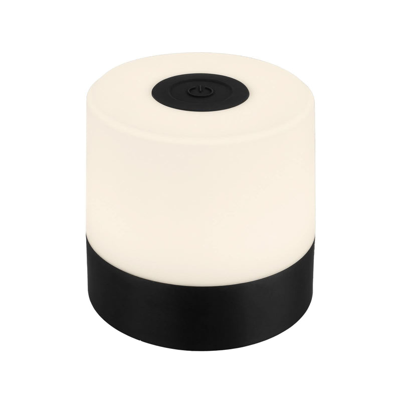 Lampe à poser d'extérieur LED rechargeable Smal, noir et blanc, Ø 7 cm, IP44, 2700 K, 2 W