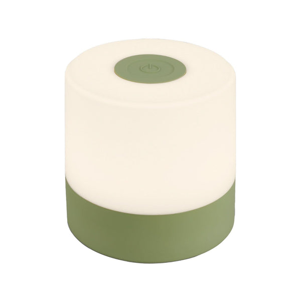 Lampe à poser d'extérieur LED rechargeable Smal, vert et blanc, Ø 7 cm, IP44