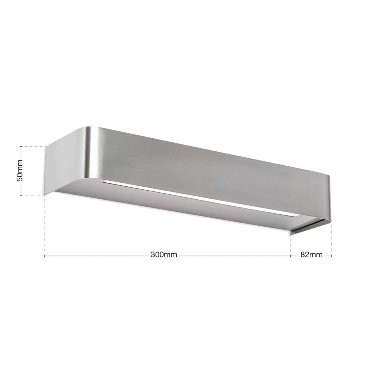 Applique murale LED Bernhard en métal, acier et blanc, hauteur 5 cm