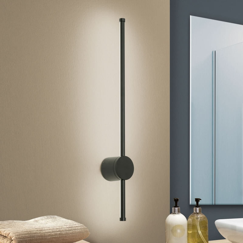 Applique murale LED Ferdinand en aluminium, noir, hauteur 65 cm, IP54