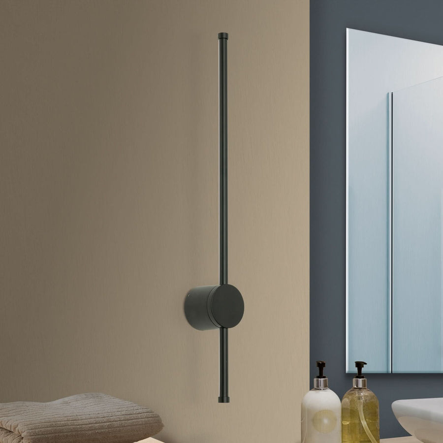 Applique murale LED Ferdinand en aluminium, noir, hauteur 65 cm, IP54