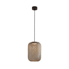 Suspension d'extérieur LED Nans S/31.2 en aluminium, graphite et marron, Ø 31,5 cm, IP54