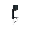 Applique murale Florence en tissu, noir, 2 lumières, hauteur 52 cm