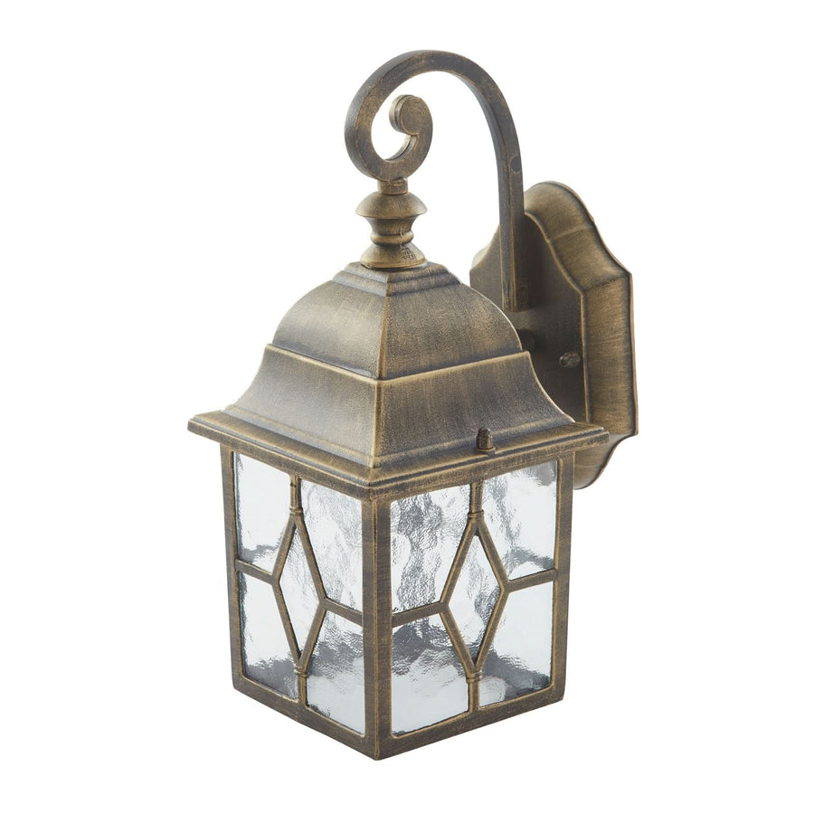 Applique murale Purnima en verre, laiton ancien brossé, hauteur 31,8 cm