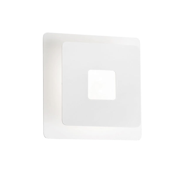 Applique murale LED Hennes en métal, blanc mat, hauteur 18 cm