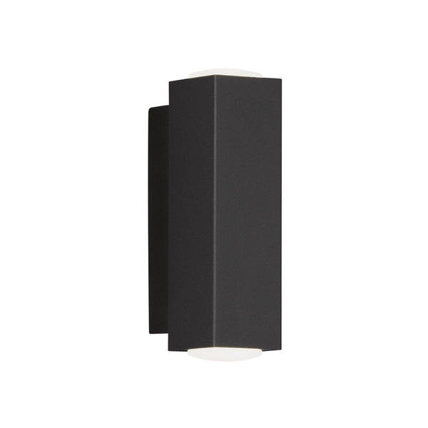 Applique murale LED Carlo en métal, noir, hauteur 13 cm