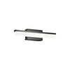 Applique murale LED Wide en métal, noir, hauteur 7 cm, IP44