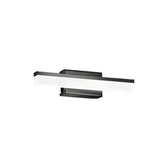 Applique murale LED Wide en métal, noir, hauteur 7 cm, IP44