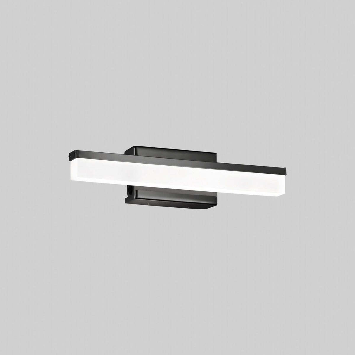 Applique murale LED Wide en métal, noir, hauteur 7 cm, IP44