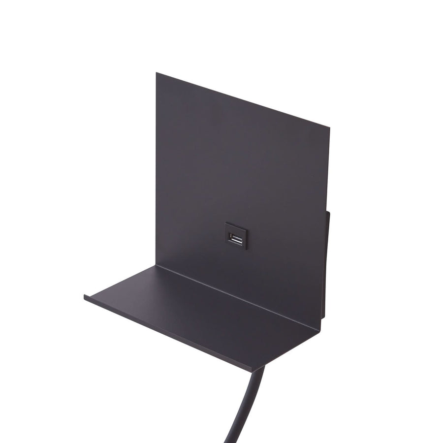 Applique murale en métal, noir, hauteur 45 cm