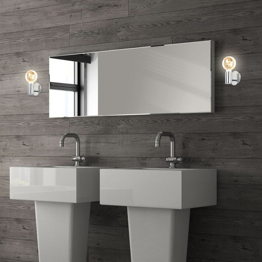 Applique murale Kosol en métal, chromé, Ø 10 cm, IP44