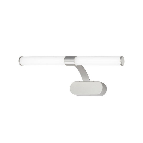 Applique murale LED Runt IP44, chromé mat, Ø 40 cm, IP44