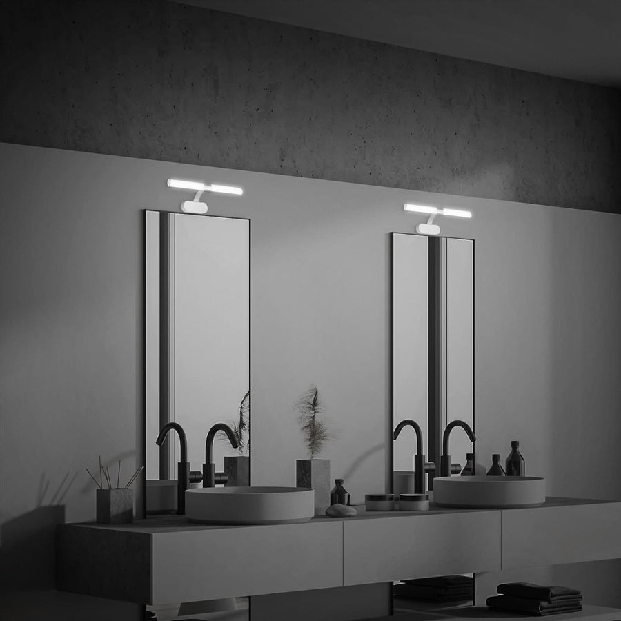 Applique murale LED Runt IP44, chromé mat, Ø 40 cm, IP44