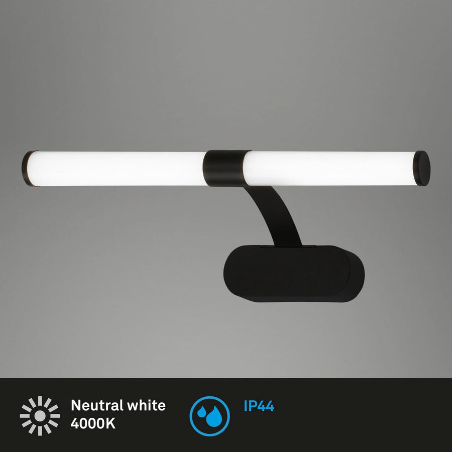 Applique murale LED Runt IP44, noir et blanc, Ø 40 cm, IP44