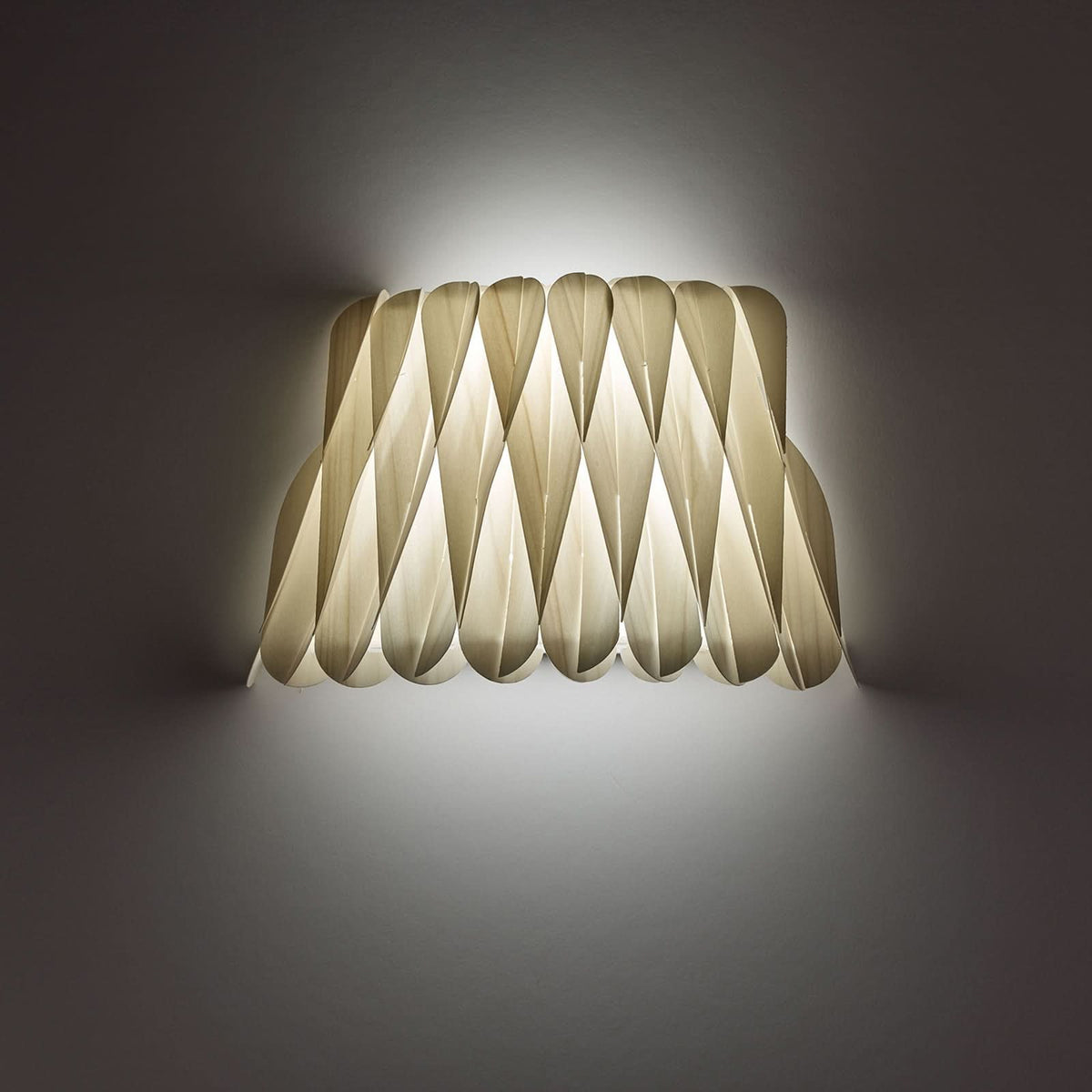 Applique murale Lola, ivoire, 2 lumières, hauteur 17 cm