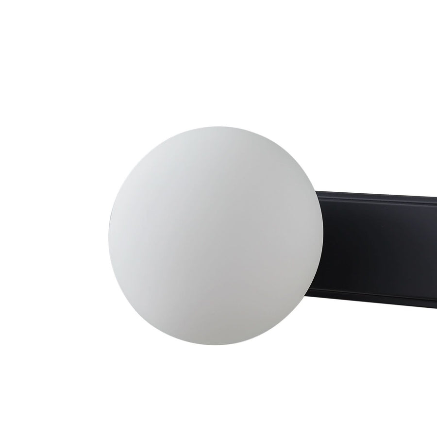 Applique murale LED Myrra en verre, noir, hauteur 10 cm, IP44