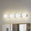 Applique murale LED en verre, chromé et blanc, hauteur 10 cm, IP44