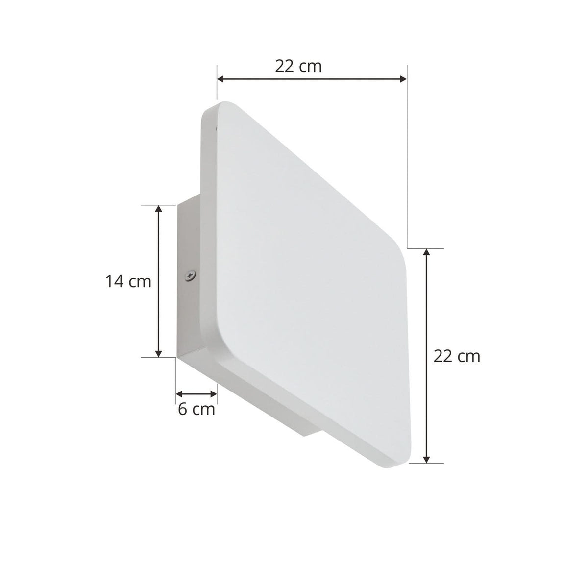 Applique murale LED Elrik en métal, blanc, hauteur 22 cm