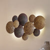Applique murale Soraya en métal, doré et cuivré, 2 lumières, hauteur 51 cm