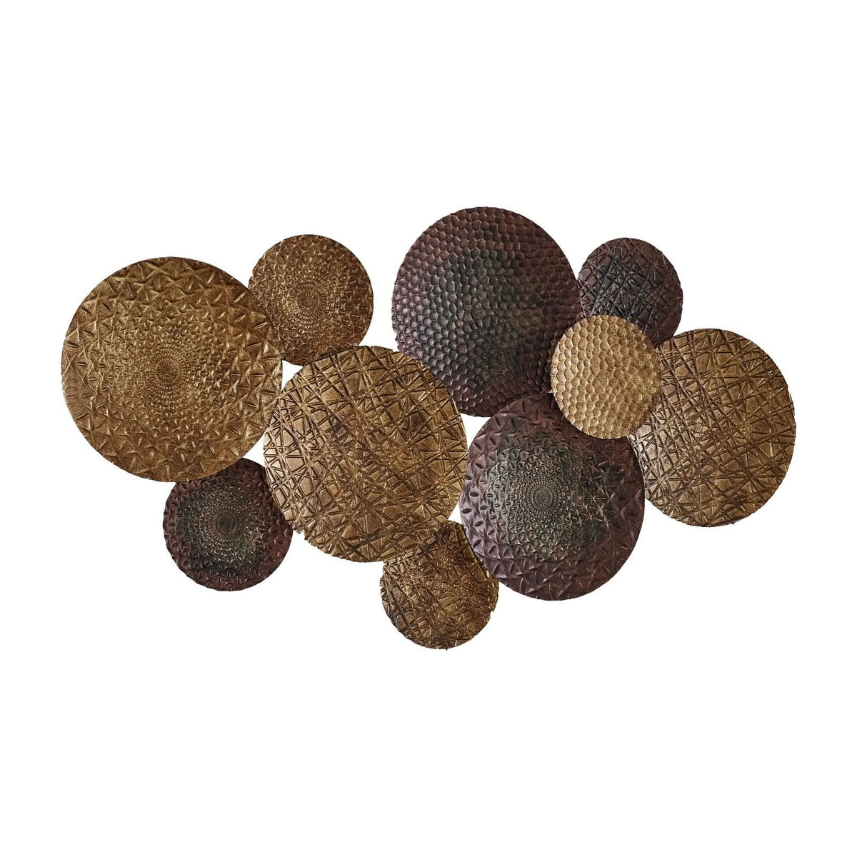 Applique murale Soraya en métal, doré et cuivré, 2 lumières, hauteur 51 cm