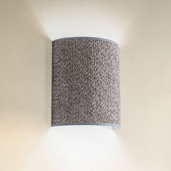 Applique murale Boucle en tissu, gris, hauteur 24 cm