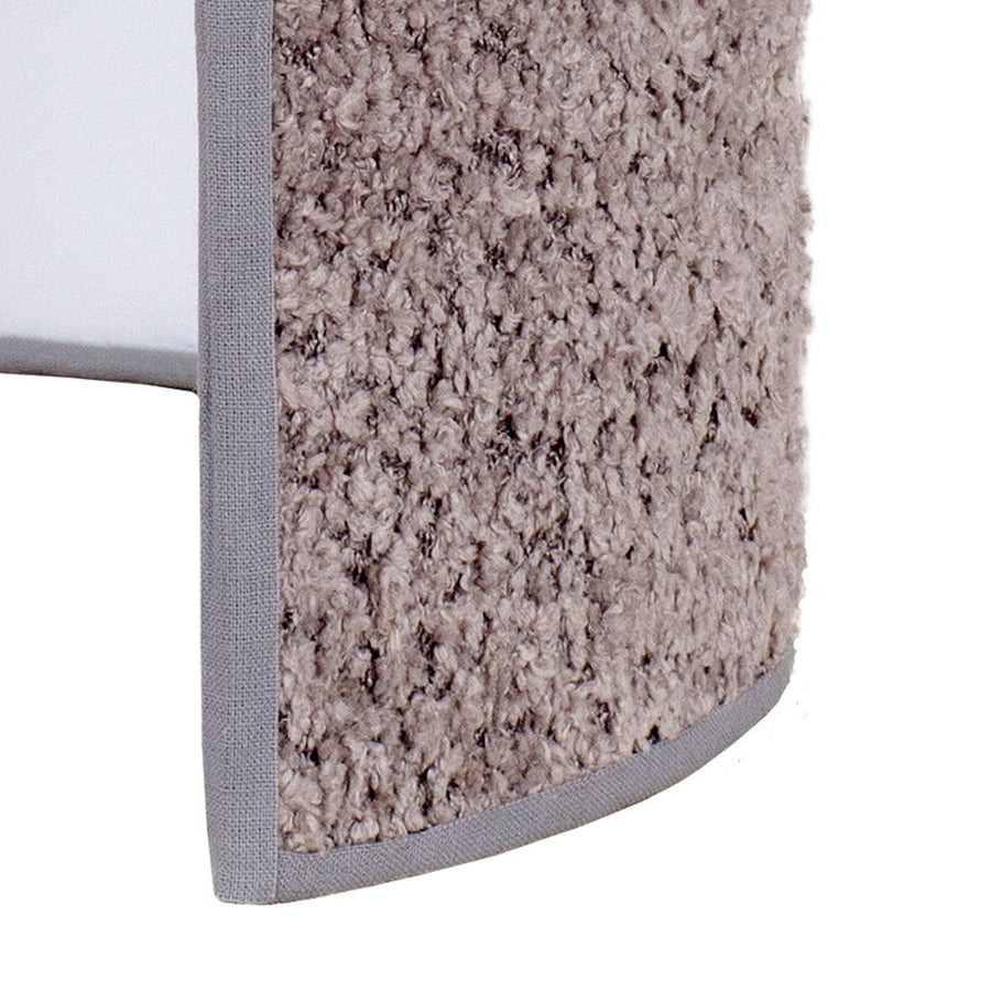 Applique murale Boucle en tissu, gris, hauteur 24 cm