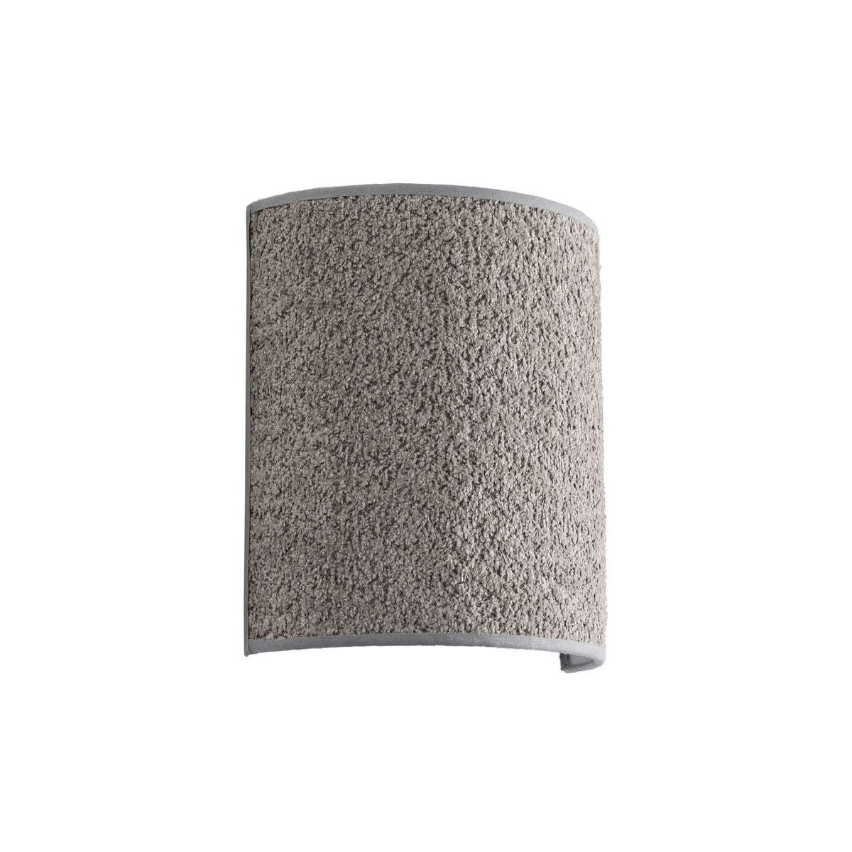 Applique murale Boucle en tissu, gris, hauteur 24 cm