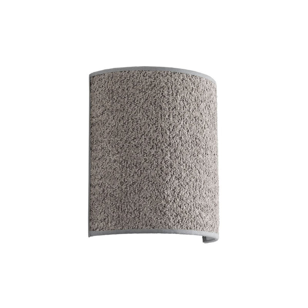 Applique murale Boucle en tissu, gris, hauteur 24 cm