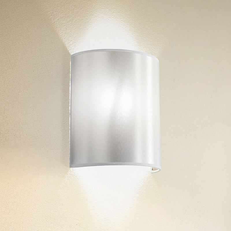 Applique murale Satin en tissu, blanc et doré, hauteur 24 cm