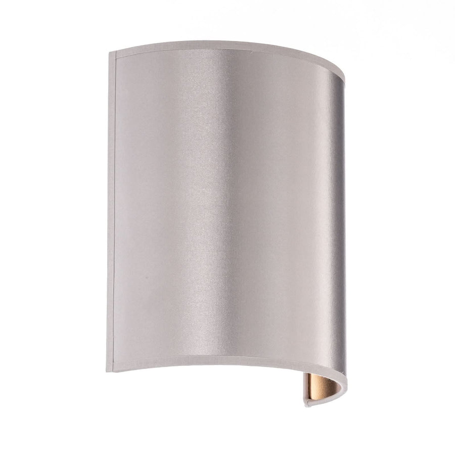 Applique murale Satin en tissu, argenté et doré, hauteur 24 cm