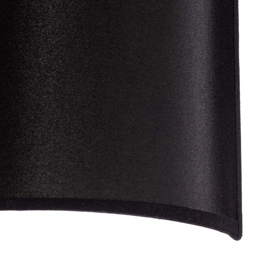 Applique murale Satin en tissu, noir et doré, hauteur 24 cm