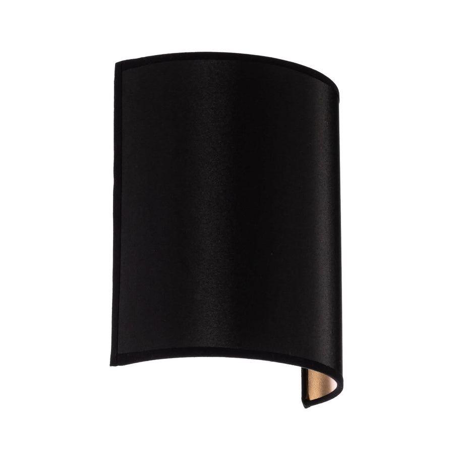 Applique murale Satin en tissu, noir et doré, hauteur 24 cm