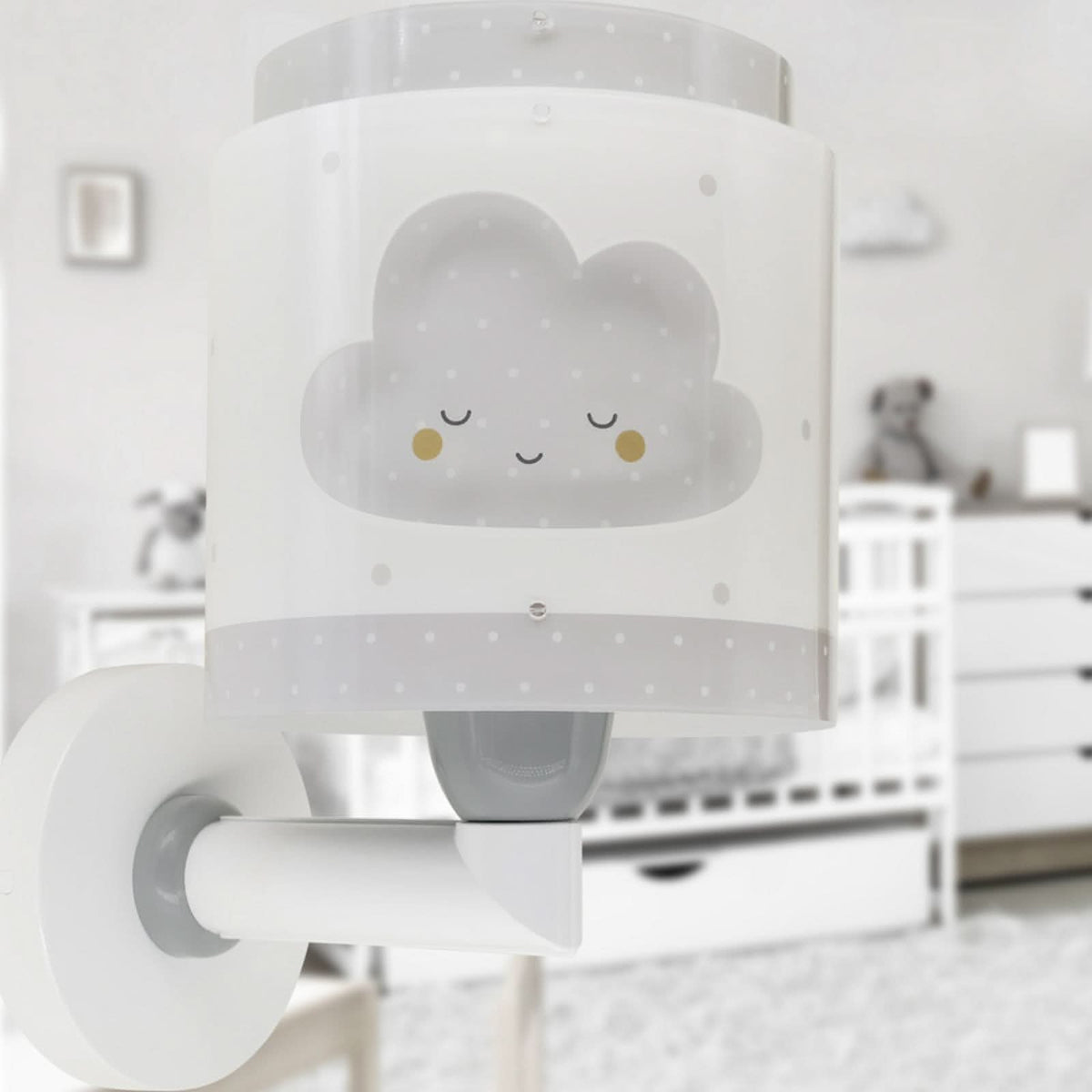 Applique murale Baby Dreams, gris et blanc, hauteur 24 cm