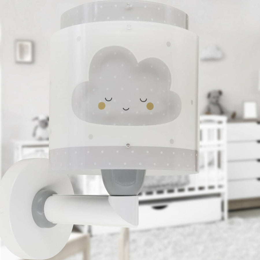 Applique murale Baby Dreams, gris et blanc, hauteur 24 cm