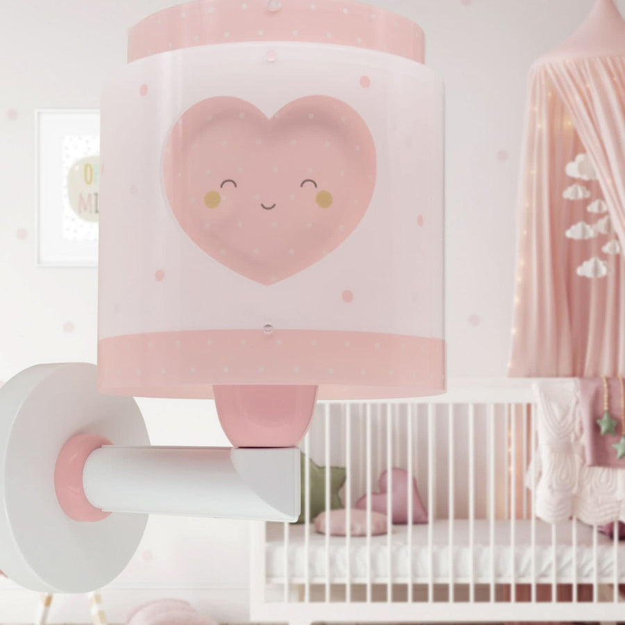 Applique murale Baby Dreams, rosé et blanc, hauteur 24 cm