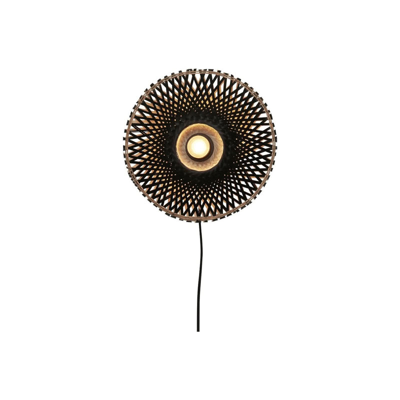 Applique murale Kalimantan, noir, Ø 30 cm