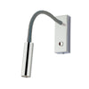Applique murale LED Rocco en aluminium, chromé et gris, hauteur 35 cm