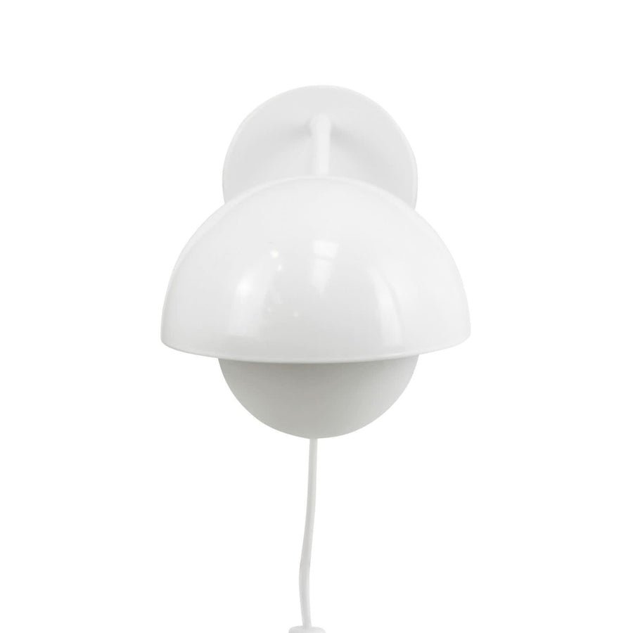 Applique murale Rose en verre, blanc, hauteur 13 cm