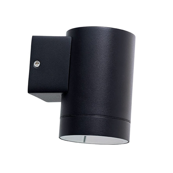 Applique d'extérieur Stege 1 en aluminium, noir, Ø 7,6 cm, IP44