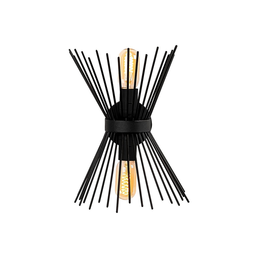 Applique murale Kirpi 3091 en métal, noir, hauteur 33 cm