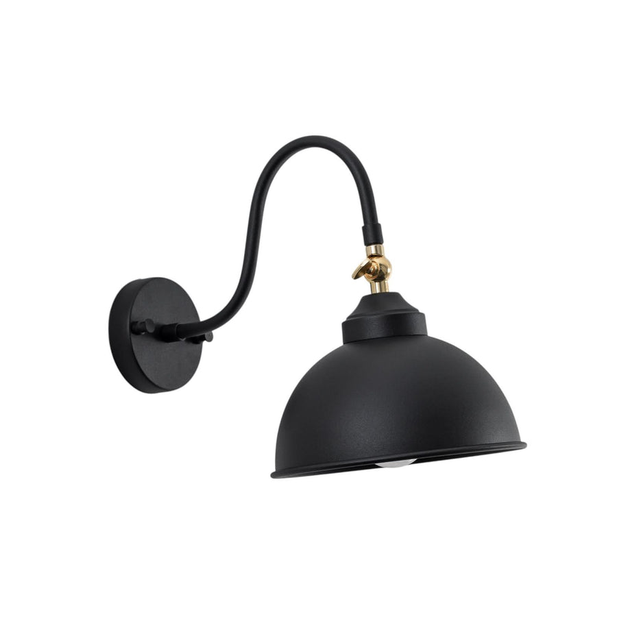 Applique murale Saglam 3742 en métal, noir, Ø 21 cm