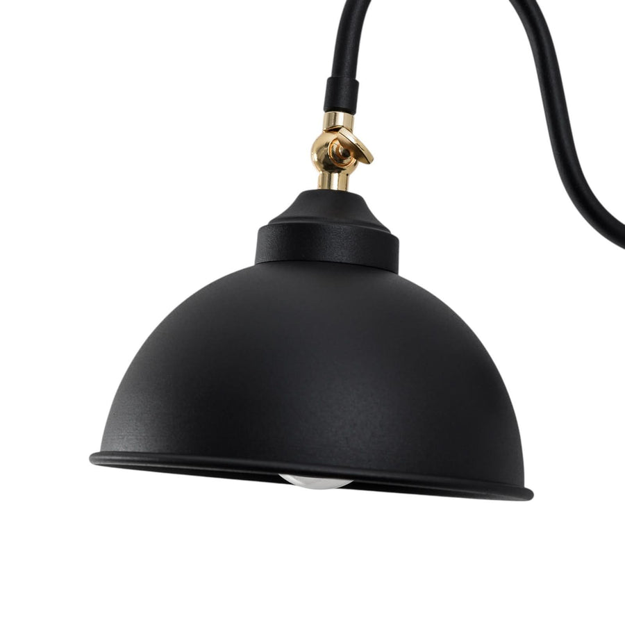Applique murale Saglam 3742 en métal, noir, Ø 21 cm