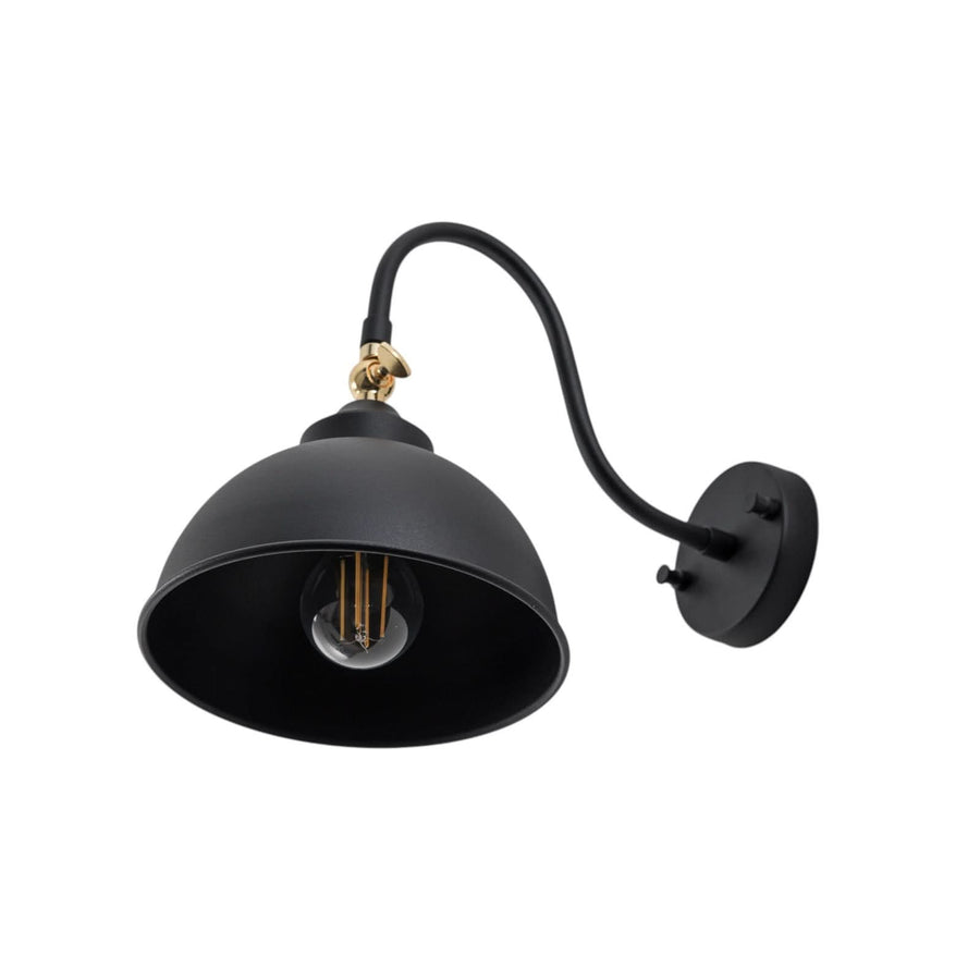 Applique murale Saglam 3742 en métal, noir, Ø 21 cm