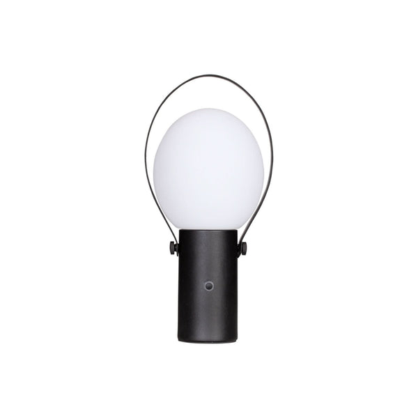 Lampe à poser d'extérieur LED rechargeable Bari en métal, noir, Ø 15 cm, IP44
