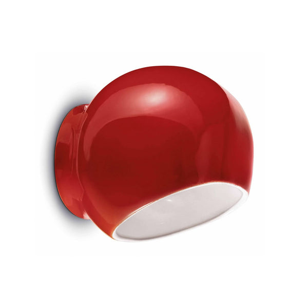 Applique murale Ayrton en céramique, rouge, hauteur 19 cm
