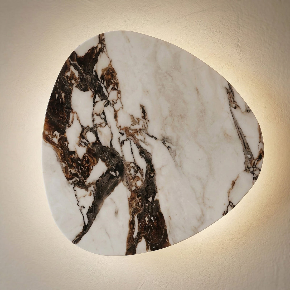 Applique murale LED Rock en pierre, blanc, hauteur 27,8 cm