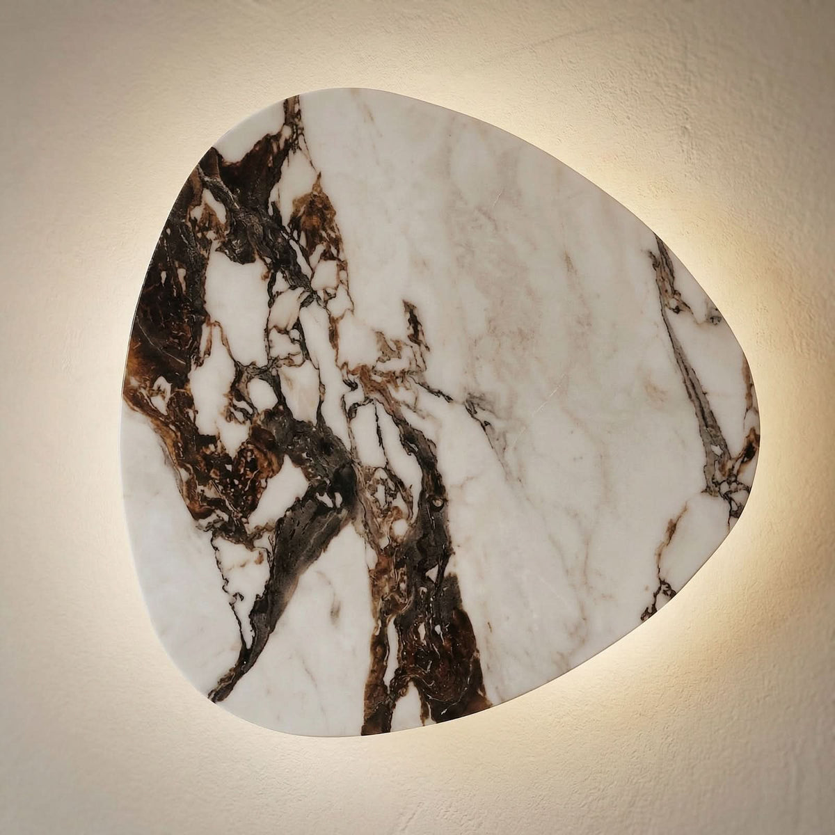Applique murale LED Rock en pierre, blanc, hauteur 27,8 cm