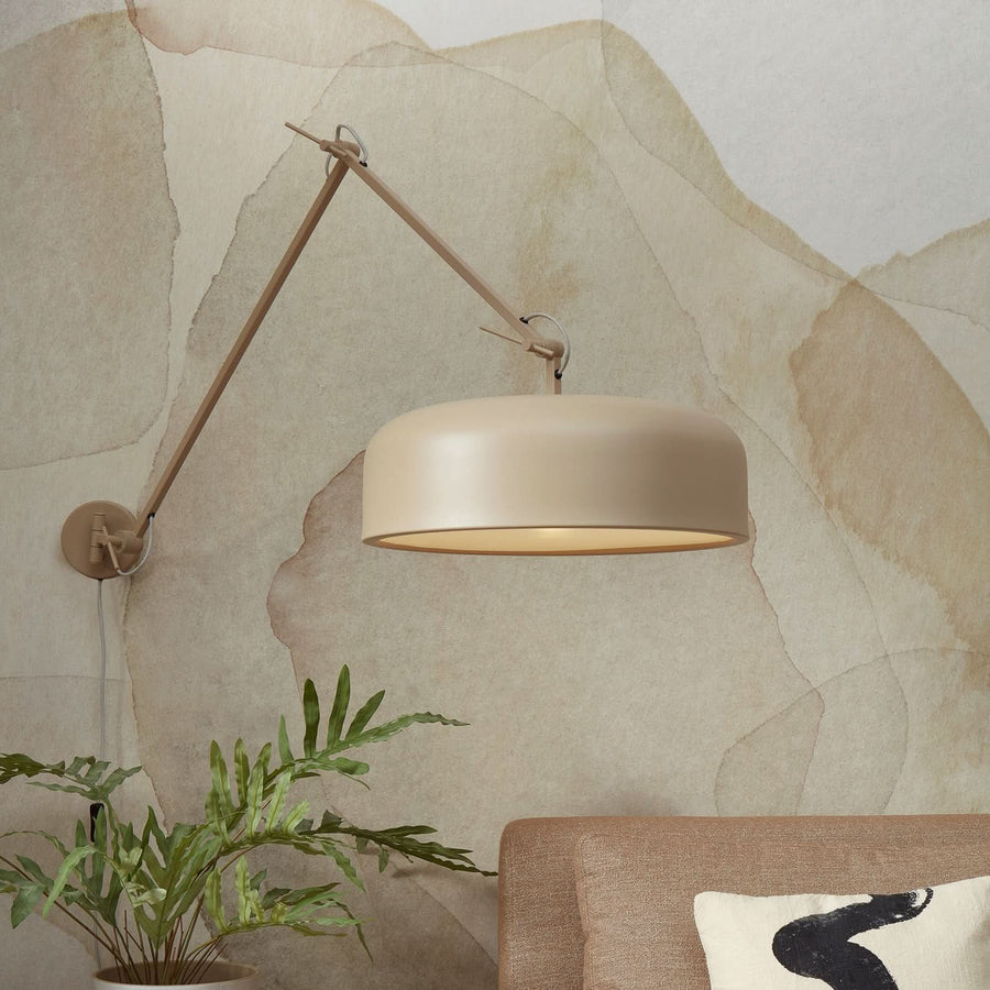 Applique murale Marseille en métal, sable, hauteur 80 cm